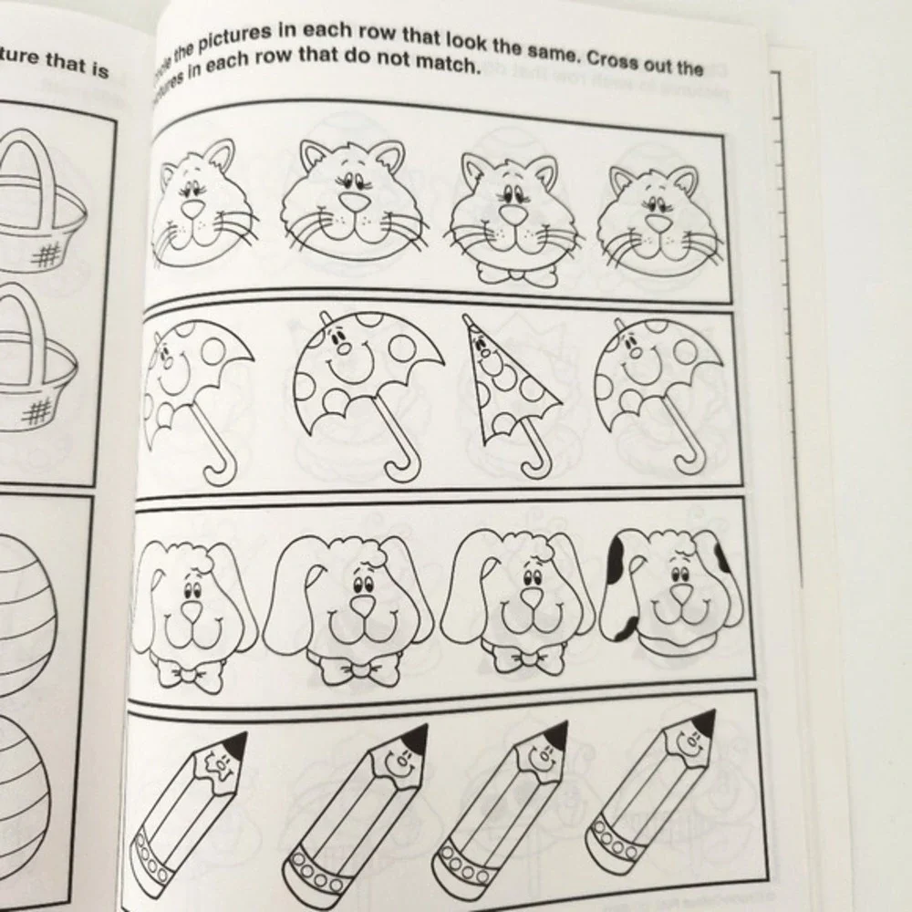 Pre-K Kindergarten Teaching Activity Books (Set of 3)- Matching, Puppets, Shapes